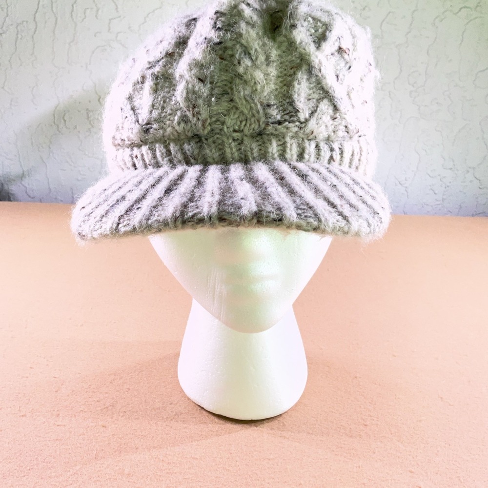 Comhats Wool Knit Visor Beanie Hat for Women's One Size, 68294_Light Gray